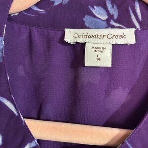Coldwater Creek Violet Floral Top